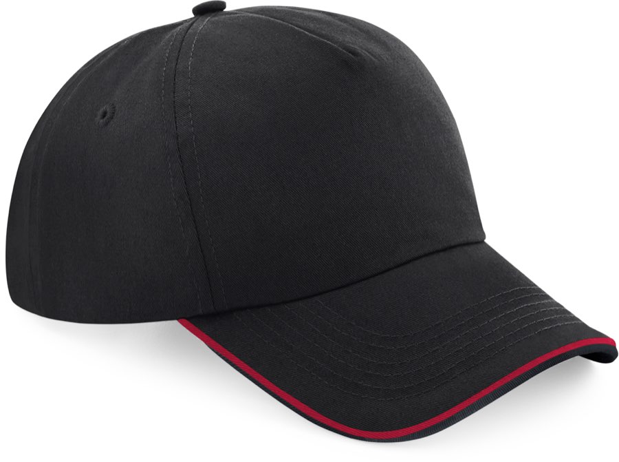 5 panelová kšiltovka „Authentic Piped Peak“ Beechfield B 25C