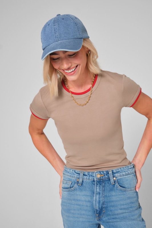 6 Panelová denim kšiltovka Beechfield