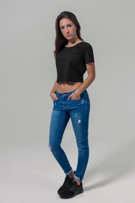 Těžký dámský crop top Build your Brand