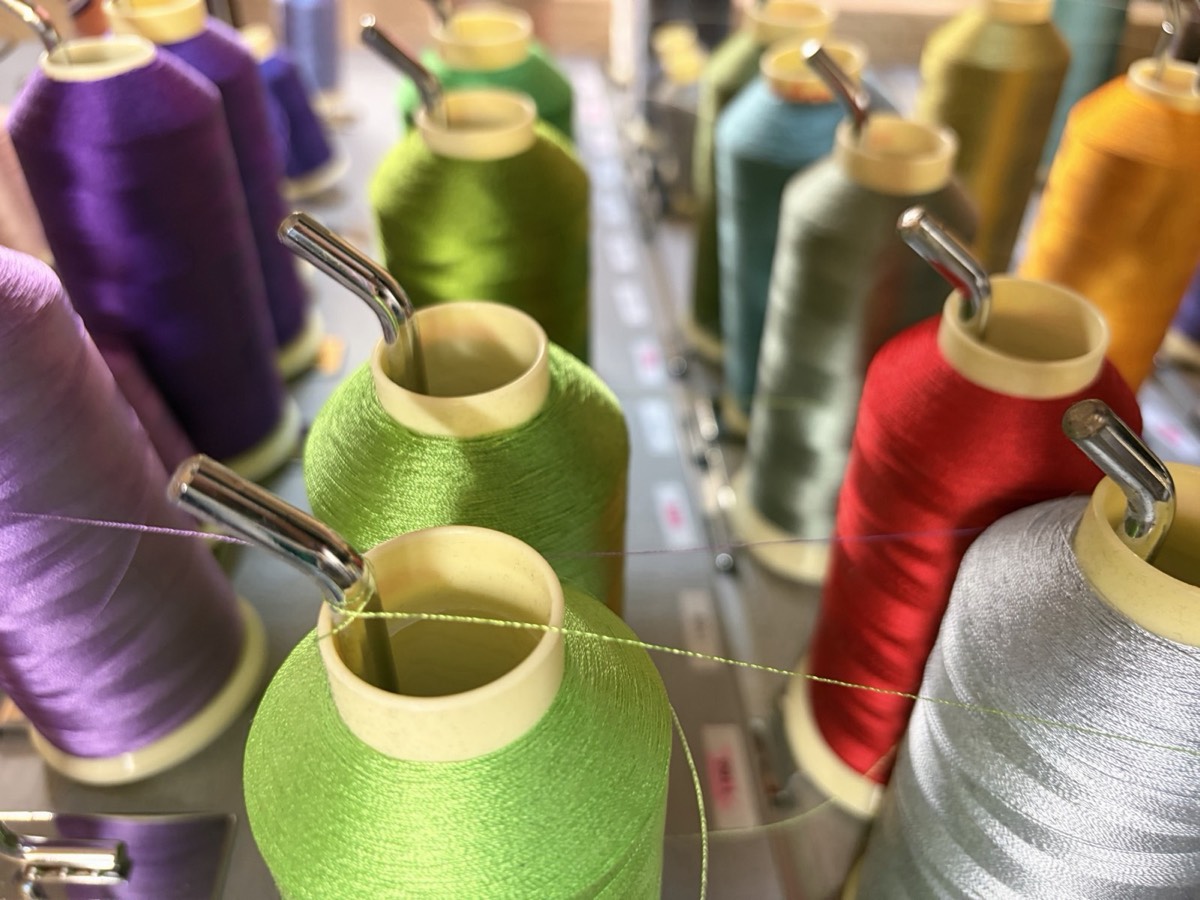 Colourful embroidery threads